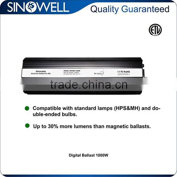 China Honest Manufacturer SINOWELL 400w 600w 1000w Hydroponic Grow Light Air Cooled Ballast photo-4