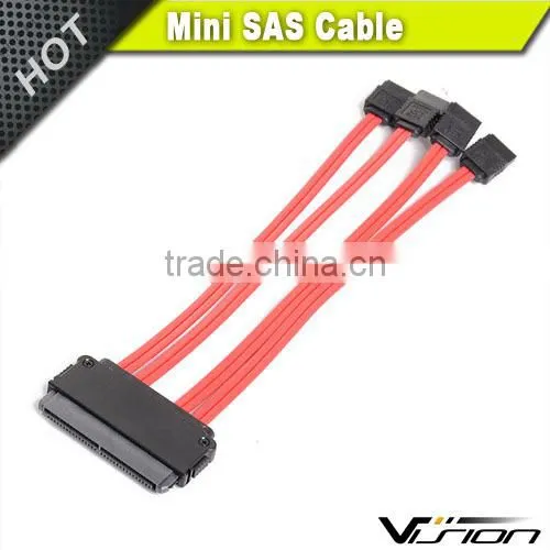 1m High Speed Mini SAS SFF8484 32pin to 4xSATA 7pin Cable photo-3