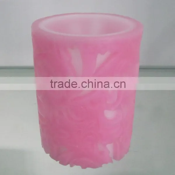 Bedroom Fancy Carved Pattern Scented Wax Led Art Candle