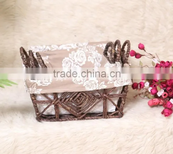 Flower Basket Beautiful Design Maize Husk Rattan Storage Basket photo-2