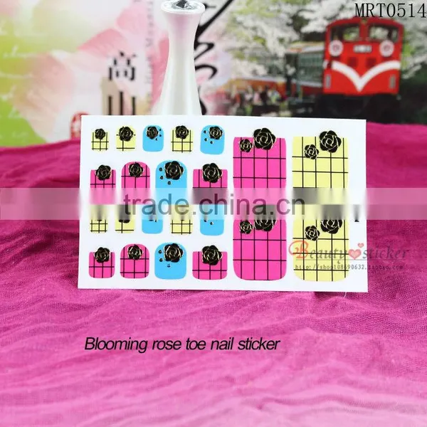 Blooming Rose Toe Nail Sticker /nail Art