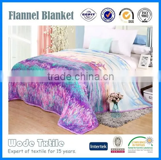 Promotional Flower Printed Flannel Fleece and Coral Fleece Blanket With Cheap Price photo-2
