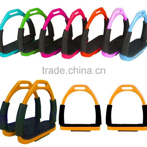 Superb Quality Flexi Stirrups, Bendy Flexi Stirrups, Equestrian Flexi Stirrups Stainless Steel photo-2
