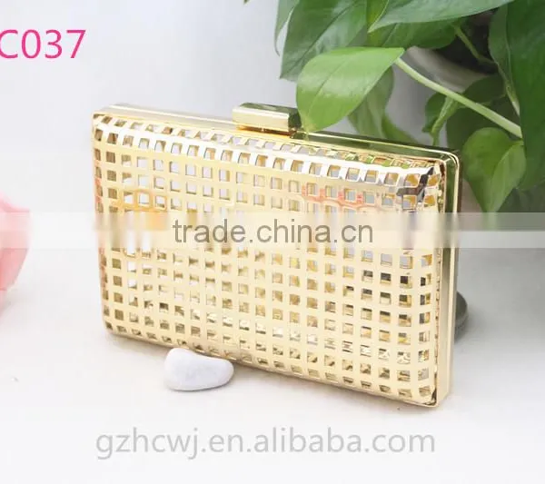Guangzhou Metal Box Frame for Lady Purse, Lady Clutch, Shiny Gold Metal Frame photo-3