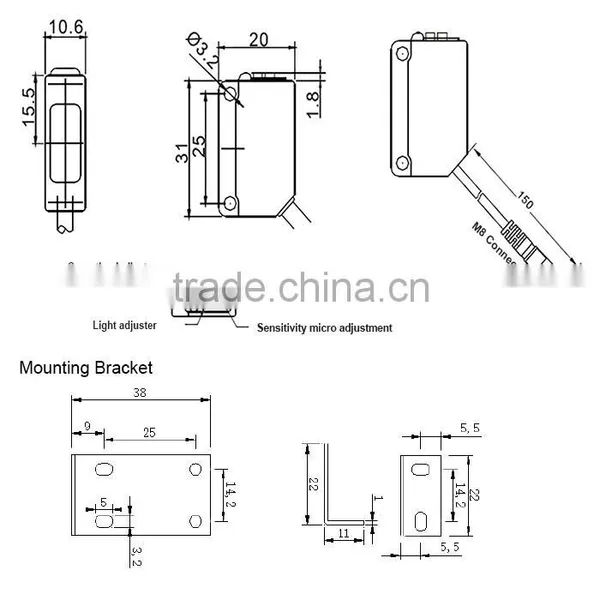 BSG 300mm Sensing Distance PNP Photoelectric Switch Sensor photo-2