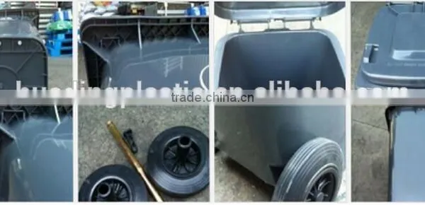 1100 Liter Street Trash Can With Wheel Customer Logo Wholesale Plastic Trash Cans photo-2