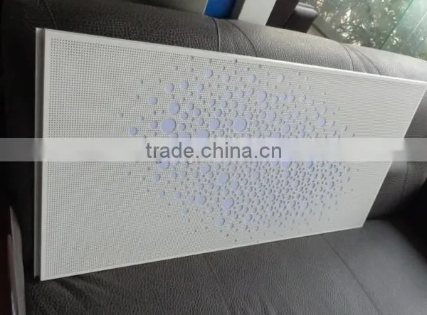 Exclusive Decorative Hook on Perforated Aluminum Ceiling Panel 600*1200mm