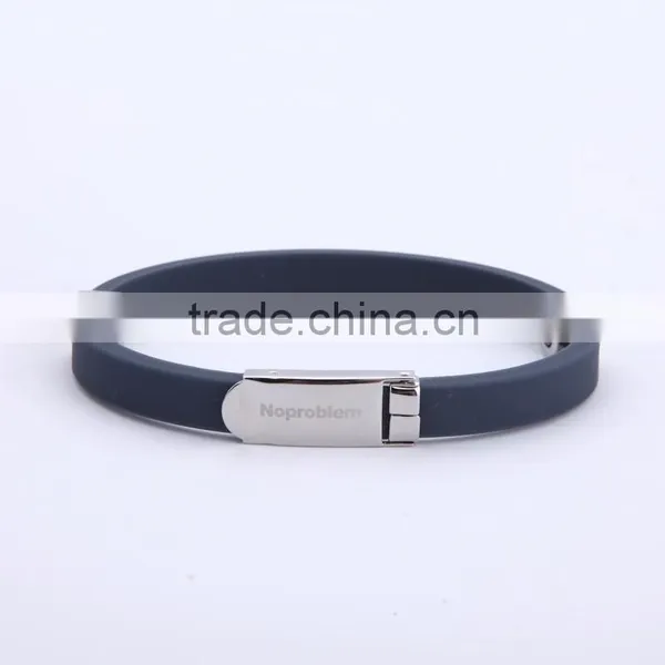 Noproblem P023 Germanium Tourmaline Power Elastic Stainless Steel Bracelet photo-4