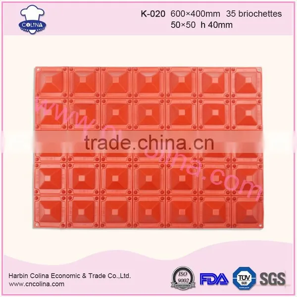 35 Briochettes Trapezoid Baking Tools Cake Pan Silicone Cake Mould photo-2