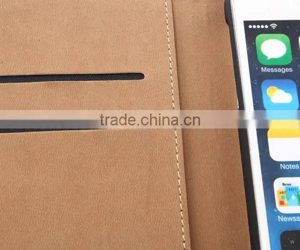 Stitching Mobile Phone Wallet PU Flip Leather Cell Phone Case Cover for Iphone 6/ 6 Plus With Card Slots Stand Function photo-6
