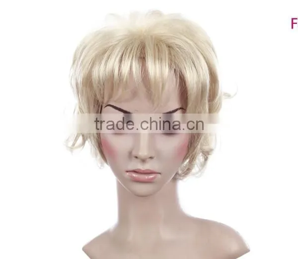 European and American Design Monofilament Fashion Hair Synthetic Short Blonde Hair Wig photo-2