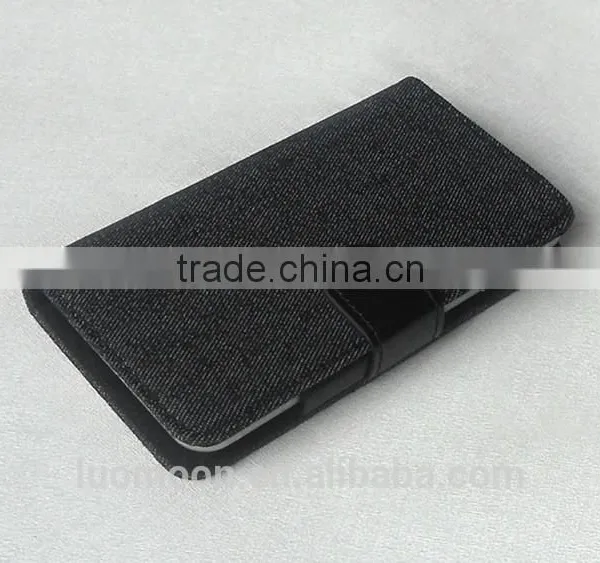 Black Canvas Leather Diary Universal Phone Case photo-4