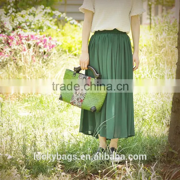 Fashion Natural Straw Bag Women Handbag Beach Straw Bag