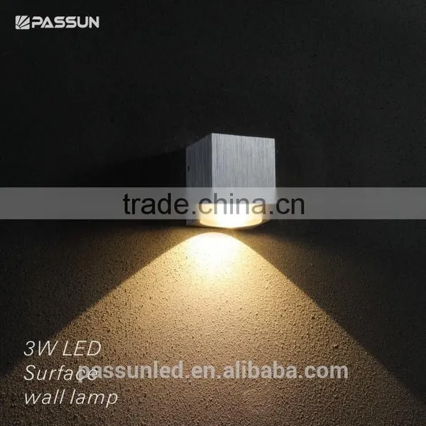 Pure Aluminum 2*1w 244lm Led Surface Wall Light photo-2
