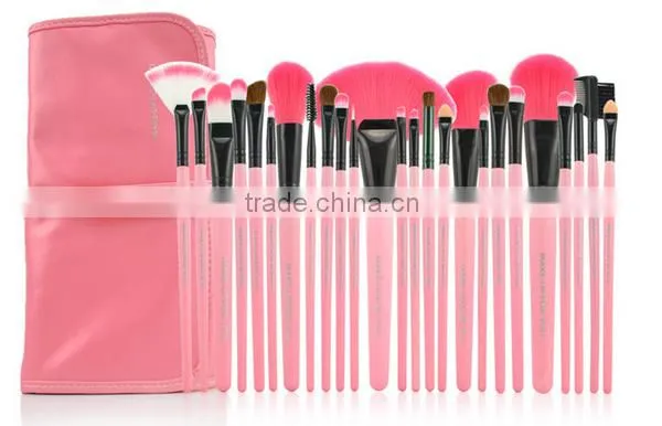 Professional Bridal Eye Lip Powder Face Makeup Brush Set With Leather Bag ,Private Label Cosmetic Makeup Brush Cleaner photo-2