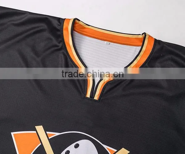 100%polyester Comfortable Italian Printed Free Design Youth Ice Hockey Jersey photo-5