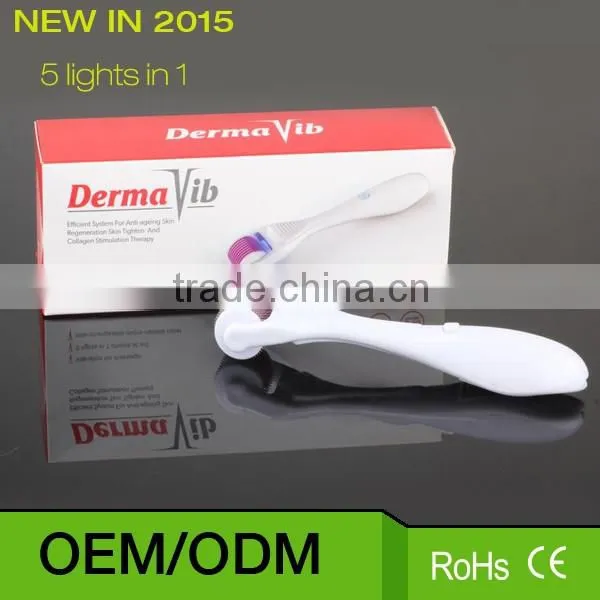 Multi-Color Led Vibration Massage Derma Roller With Replaceable Roller Tip photo-2
