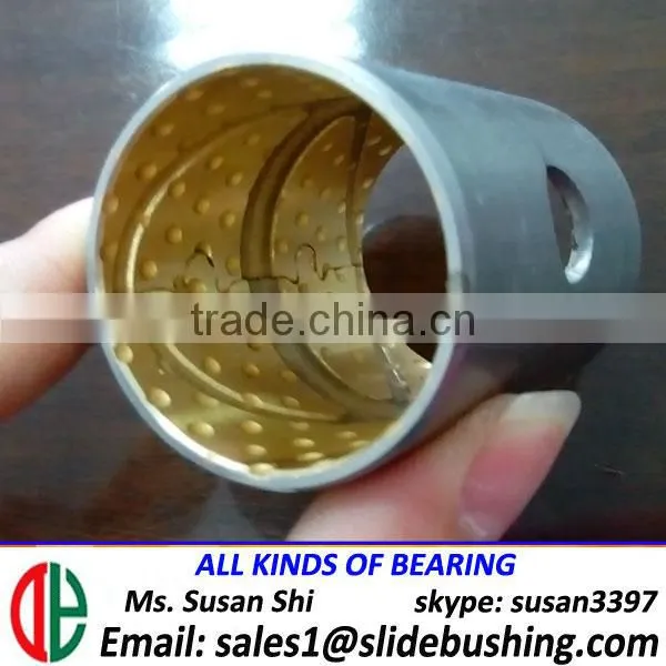 Bi Metal Bush With Flange SAE1010 SAE 792 Bimetal Bronze Bushing SWPB Bimetallic Bearing (steel+cooper+teflon) BPW Bimetal Bush photo-4