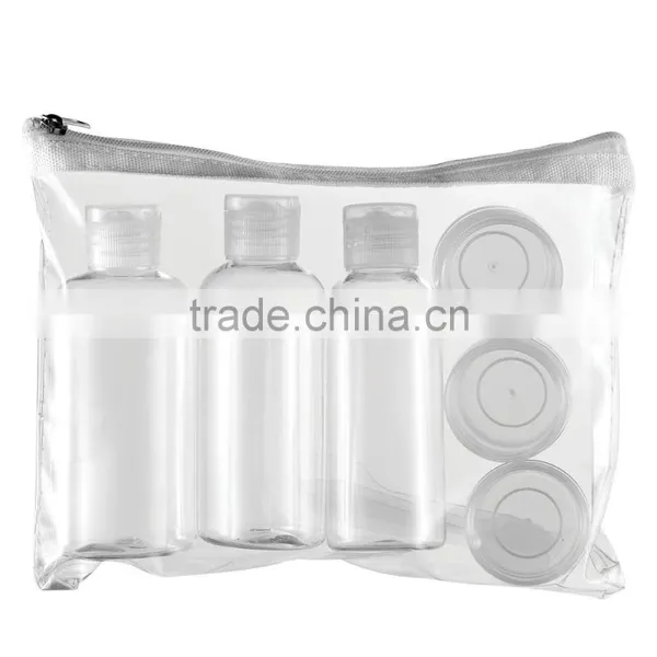7PCs Travel Set Plastic Transparent Empty MakeUp Lotion Perfume Container Bottle photo-2
