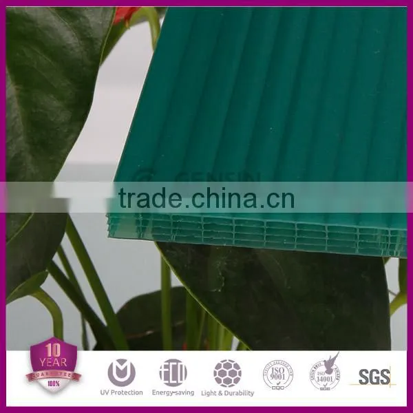 Five Walls Green Polycarbonate Sunshade Roof Sheet For Skylight Solar Control Grade A Cheap Price Wholesale 12mm photo-5