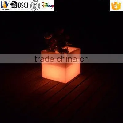 Colorful Cubic Planter/manual Plastic Planter/LED Multi Color Change Planter photo-4