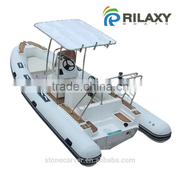 China Cheap 5.8m 19ft Fiberglass Bottom Inflatable Rib Boat photo-2