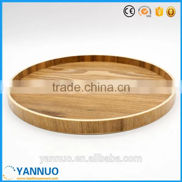 Natural Wooden Tea Dish, Pizza Fruit Tray, Small and Big Wood Plate photo-6