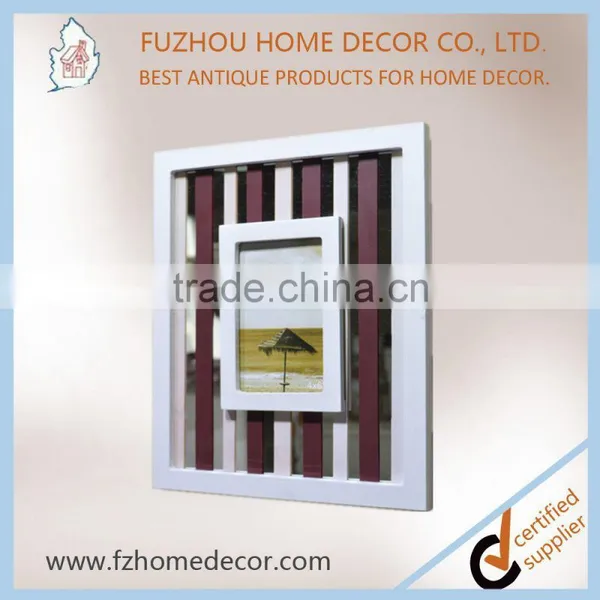 2017 New Design Wooden Printing Photo Frame With Mirror Decor for Family photo-2