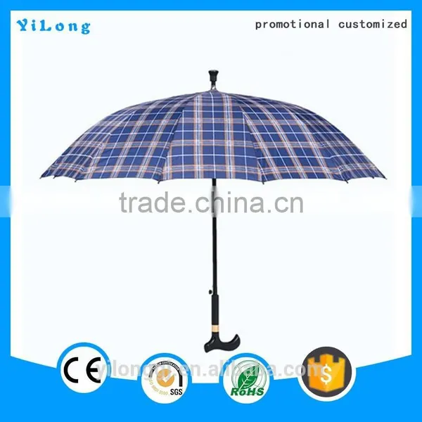 2016 High Quality Cheap Straight Walking Stick, Handle Cane Umbrella,Canes Crutch Umbrella Products for Old People