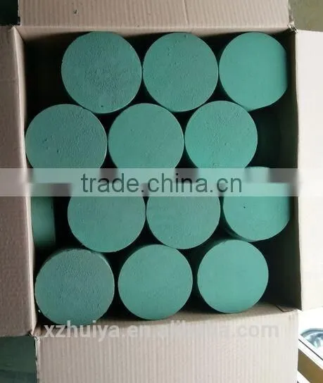 Green Round Cyclinder Shape Floral Foam Plate for Round Flower Box for Valentine's Day photo-3