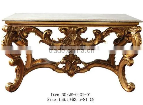 Living Room Furniture Set Antique Console Table With Framed Mirror photo-5