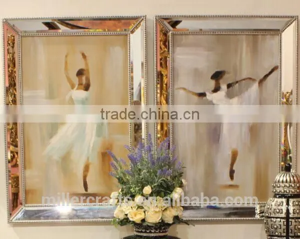 Framed Dancing Girl Portait Paintings Art on Canvas Texture Abstract photo-3