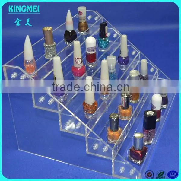 4 Tiers Cosmetic Makeup Box Nail Polish Varnish Display Stand Holder Booking Jewelry Acrylic Packaging Organizer Storage photo-3