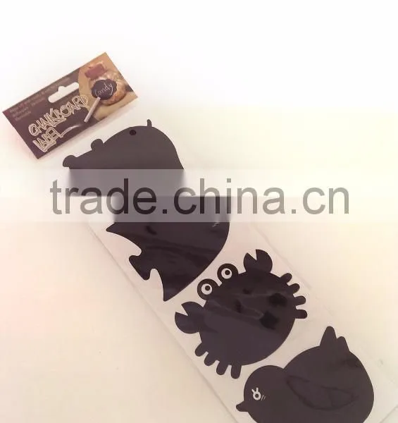 Cute Hippo, Fish, Crab, Duck Design Decorative Chalkboard Label for Glass Bottle, Chalkboard Label Sticker photo-3