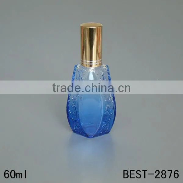 20ml Perfume Blue Glass Spray Bottle, Screw Neck Glass Perfume Bottle With Plastic Sprayer photo-3