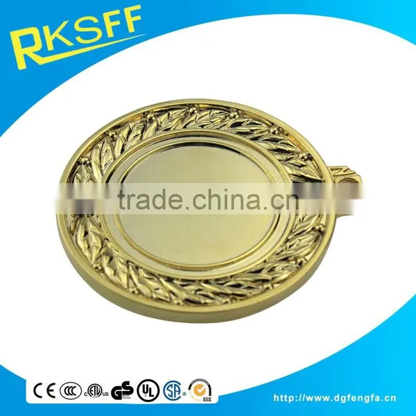 Factory Directly Sell Hot Sale High Quality Golden Plating Lotus-shaped Metal Medal photo-2