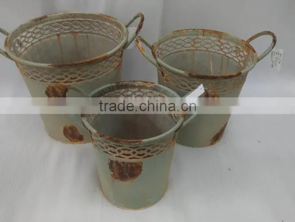 Metal Artifical Cheap Metal Flower Pot Holiday Discount US Qualified WZ15036-41 photo-5
