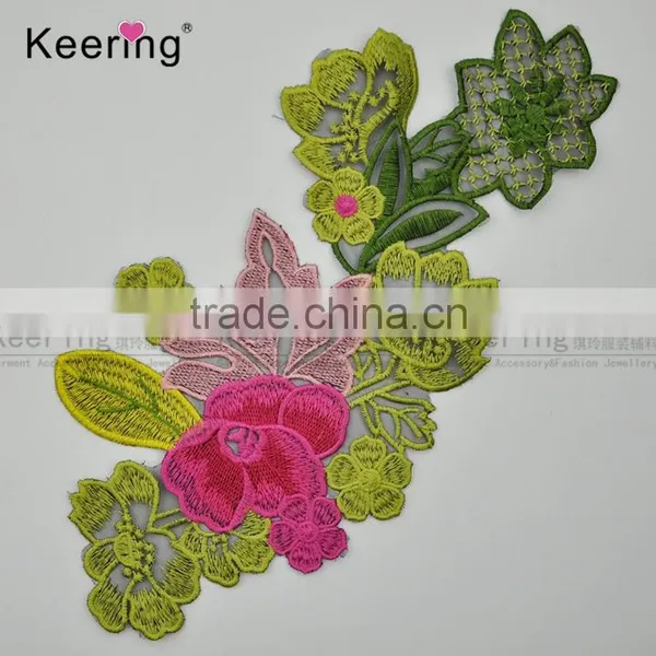 Wholesale Nice Flower Iron Patch Sticker Embroidery Patch From Keering WEF-753