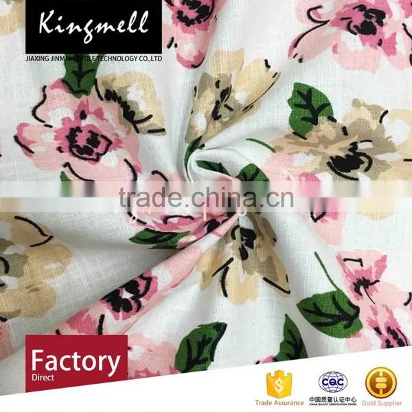 Custom Yellow Lemon Digital Printed Cotton Linen Textile Fabric for Dresses photo-4
