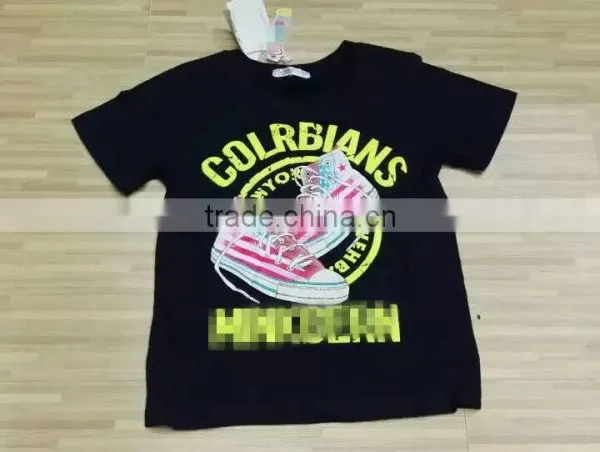 Garments Stocklot Cheap Price Comfortable Boy's Short Sleeve T-shirts Stock Clearance Sale photo-6