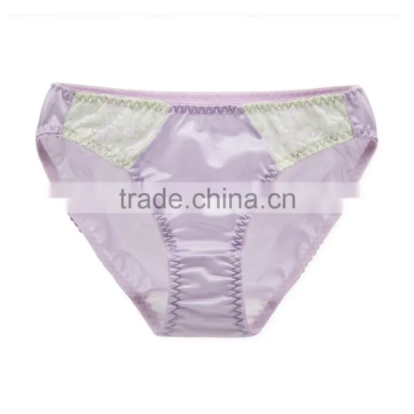 High Quality Factory Custom Colorful 100% Silk Sexy Fancy Woman Underwear photo-3