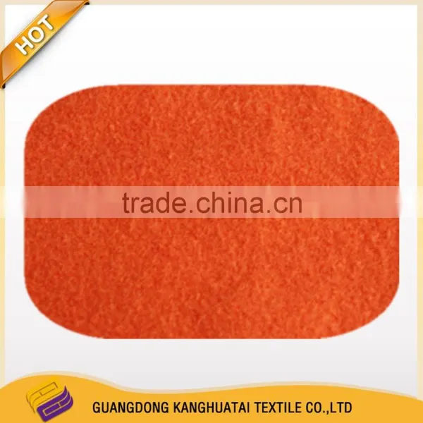 Orange Brushed Plain Hoodies Knitting Fabric photo-2