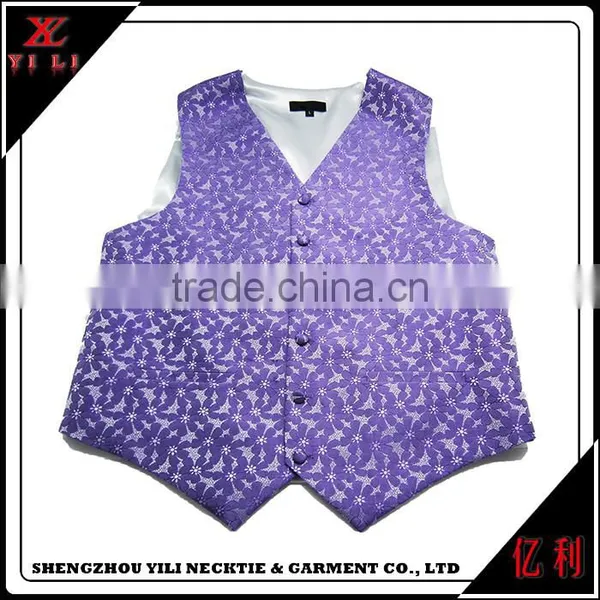 Assured Quality Cheap Portable Men Jacquard Vest Polyester photo-3
