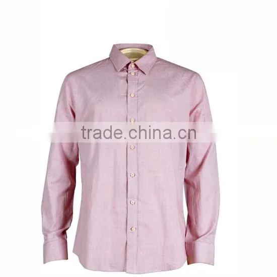 Slim Fit Hit Color Classic Grid Oxford Men Long Sleeve Casual Shirt photo-3