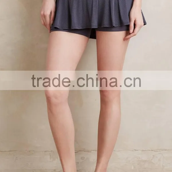 High Quality Women Sports Tennis Skirt Wholesale Sexy Ruffled Tennis Skort photo-4