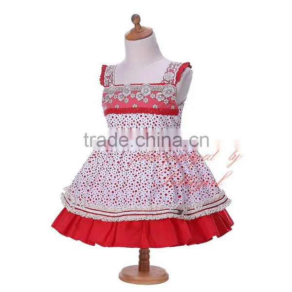 Girl Party Dress Children Frocks Designs Spanish Clothing photo-2