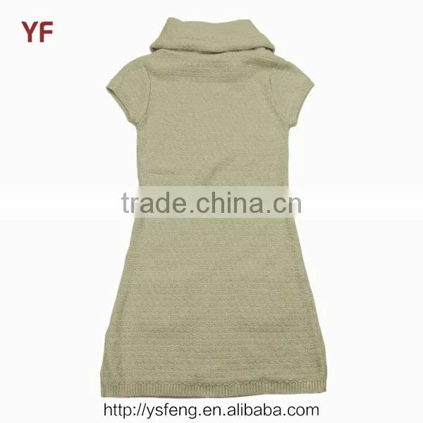 2015 Latest Fashion Short Sleeve Girl Sweater Dress Design photo-2