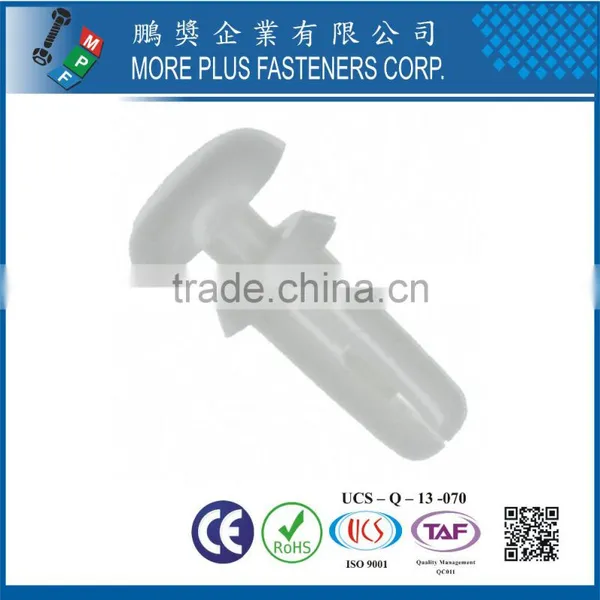 Made in Taiwan PP Nylon Easy Release Push Fit Plastic Rivet White photo-5