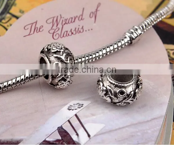 Mix Antique Silver Plated Oxidized Metal Beads Charms Set Mix Lot,Antique Silver Starter Charm Bracelet Spacer Beads Fits photo-3