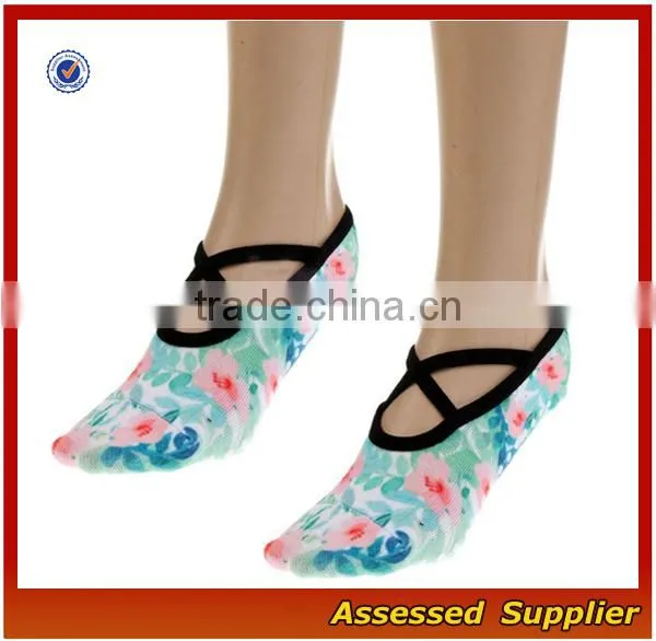 FXS148/ Custom Colorful Print Pilates Yoga Sock Ballet Socks